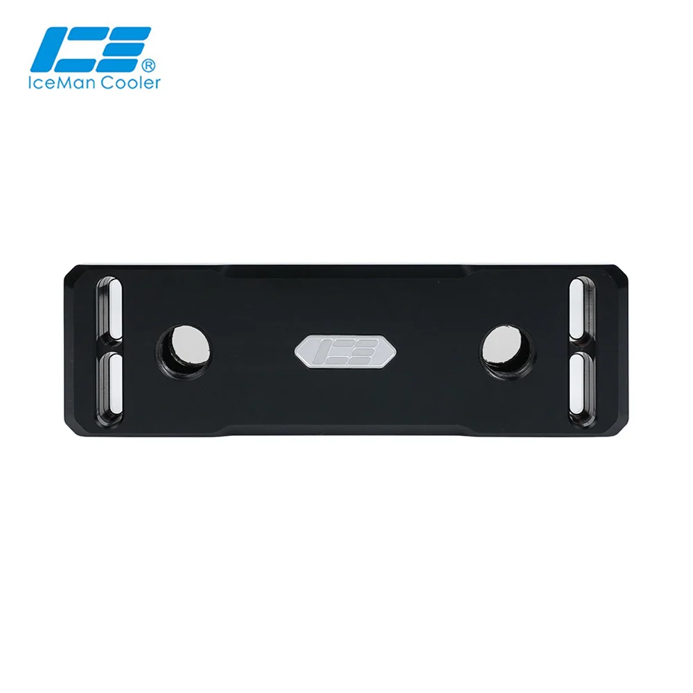 IceManCooler bloque de agua con memoria de cuatro canales negro (sin armadura) para refrigeración por agua RAM, POM/cobre con almohadilla térmica