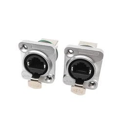 Conector RJ45 Hembra con Escudo Metálico Angular para Panel