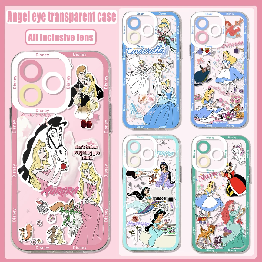 Cartoon Aurora Mermaid Snow White Princess Phone Case For iPhone 15 14 13 12 11 Mini Pro Max X XR XSMax 6S 6 7 8 Plus 20SE Cover