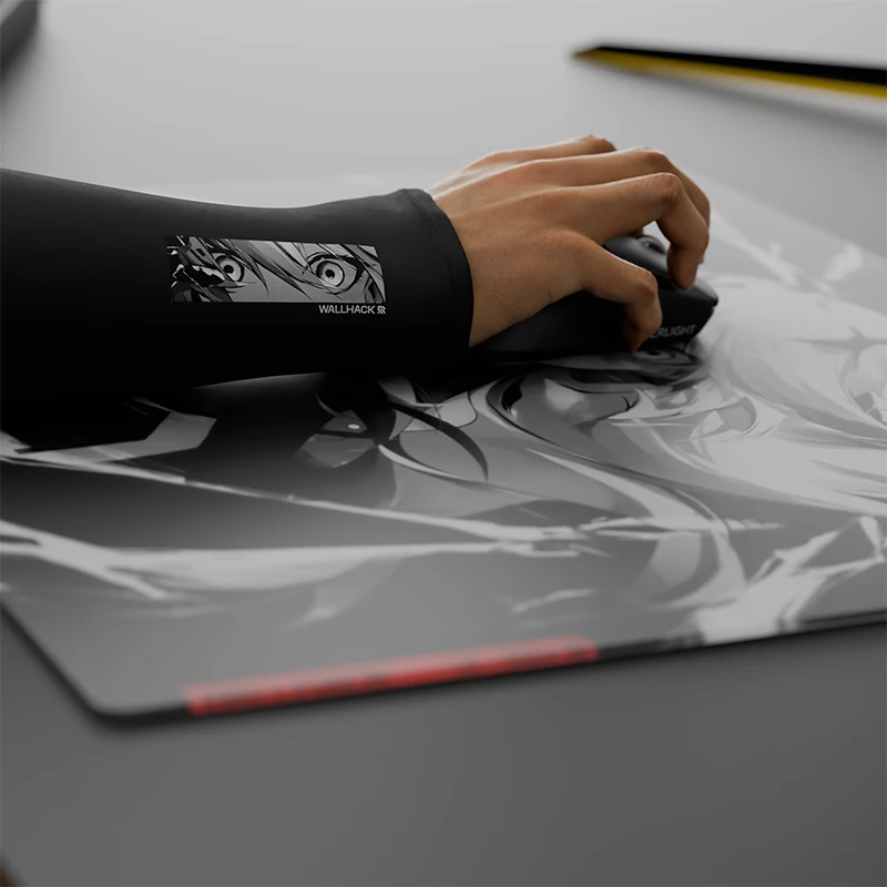 WALLHACK4.0 DRIFT SORA alfombrilla de ratón de cristal para juegos nivel Esports vidrio templado velocidad suave alfombrilla de ratón deportes electrónicos mangas de hielo originales - imagen 4