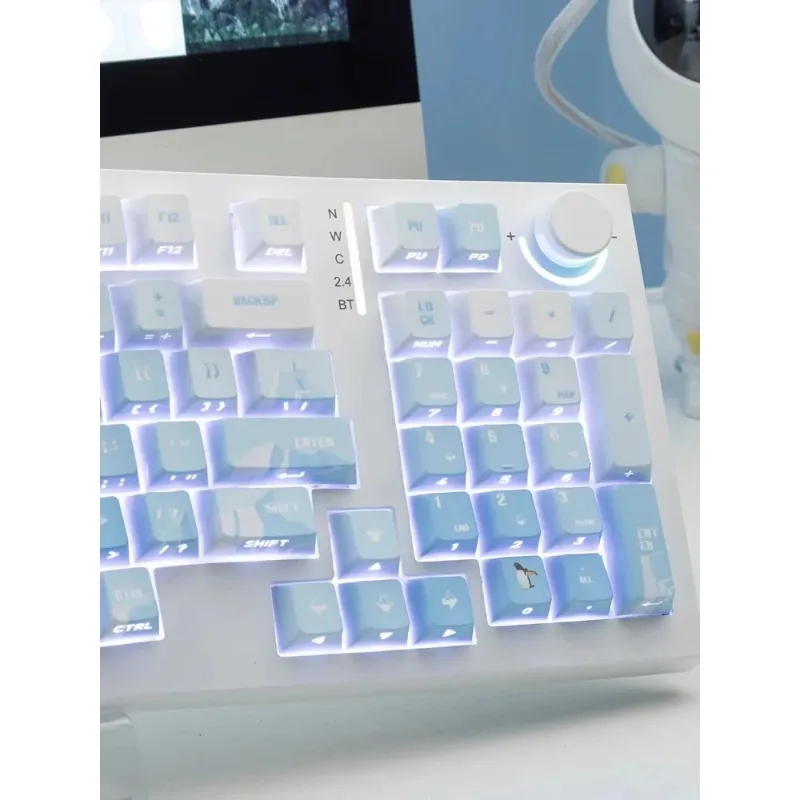 PiiFOX Seeks Glacier-teclas con tema dibujado a mano, con 130 teclas, sublimación de calor de cinco lados, translúcidas, OEM, grabadas lateralmente - imagen 4