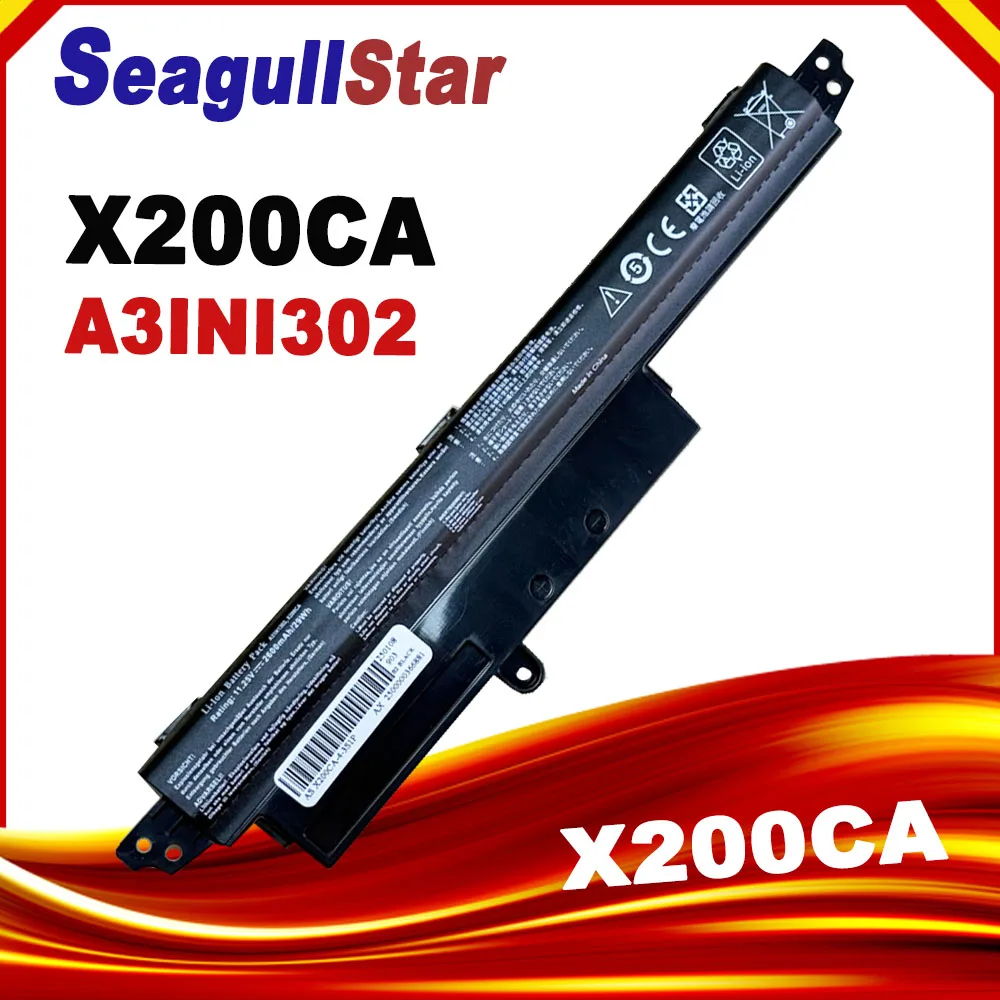Batería de ordenador portátil para Asus Vivobook X200CA X200M X200MA F200CA 11,6 "Serie Notebook MA Ultrabooks A3INI302 A31N1302 A31LMH2 A31LM9H