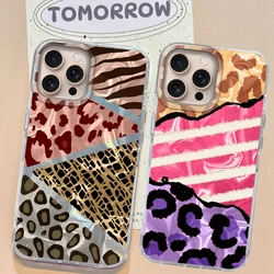 Funda Silicona iPhone Plus/Pro Max Textura Agua Leopardo Antigolpes