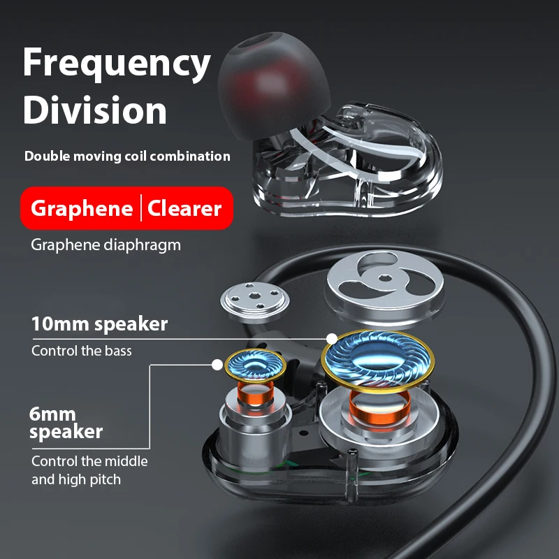 Nuevos auriculares de cuatro núcleos con sonido envolvente 9D, bajos tipo C y 3,5mm, intrauditivos con reducción de ruido, auriculares para juegos para Samsung - imagen 3