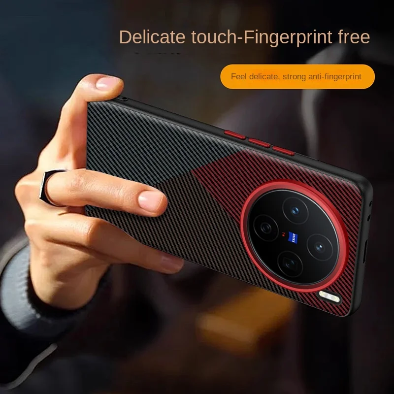 Para VIVO X200 Ultra funda de lujo de cuero PU mate empalme funda protectora trasera para VIVO X200 Pro Mini X200S carcasa de teléfono - imagen 5