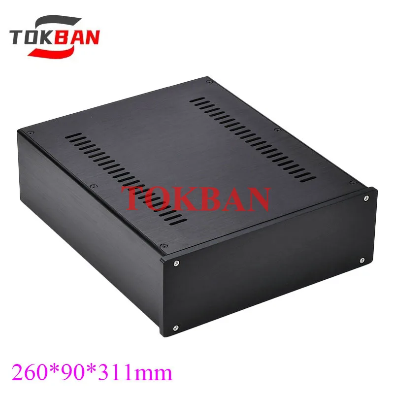 Tokban 2609 260*90*311mm todo en aluminio amplificador de potencia chasis carcasa HIFI preamplificador auriculares amplificador carcasa