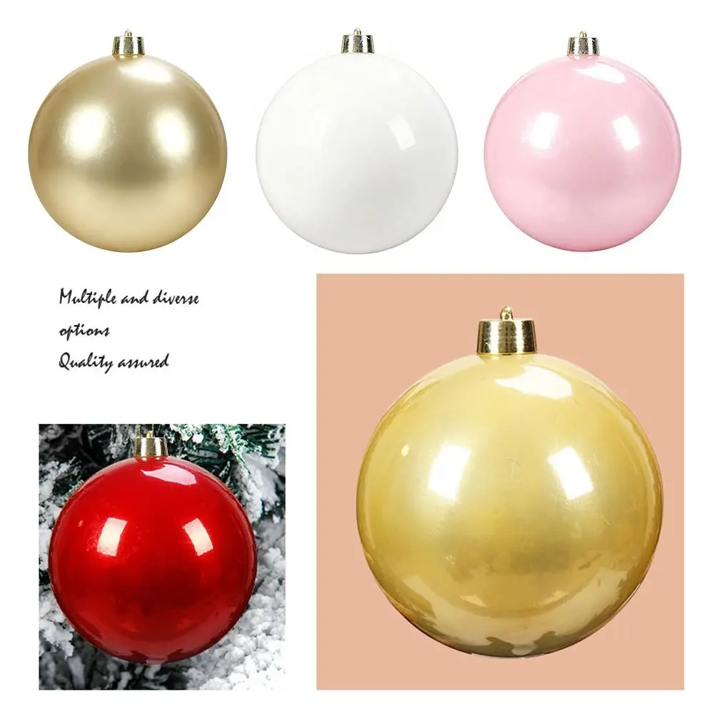 Bola nacarada de plástico para arreglos, decoraciones navideñas nacaradas de 15CM, adornos navideños en forma de bola, Día de Año Nuevo - imagen 4