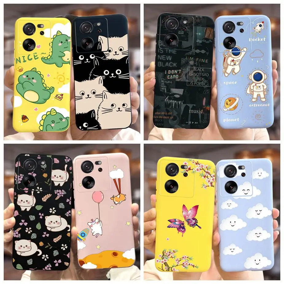 Para Xiaomi 13T Pro funda encantadora cubierta trasera pintada de caramelo 6,67 ''funda de teléfono de silicona suave para Xiaomi Mi 13T Pro 13TPro Fundas Capa