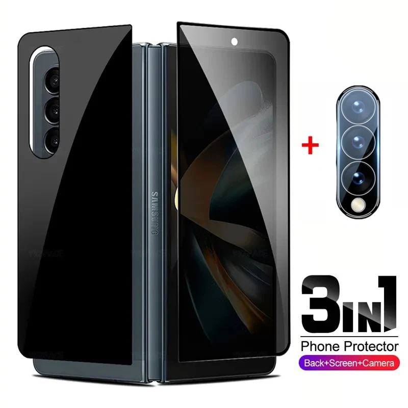 Lente de cámara 3D frontal y trasera, vidrio templado antiespía para Samsung Galaxy Z Fold 7 SE 6 5 4 3 2 W25 W24 W23 Protector de pantalla - imagen 2