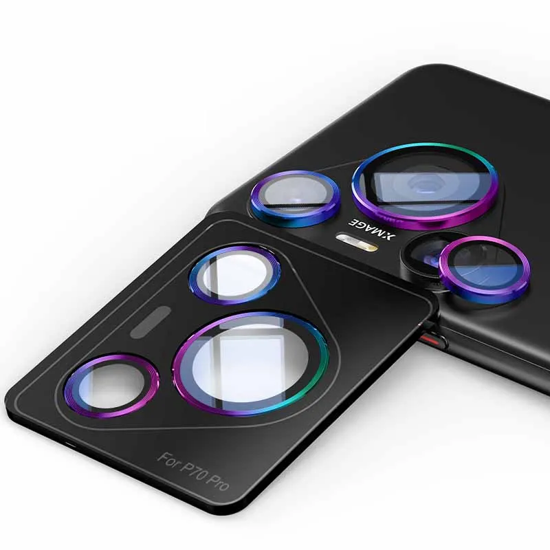 Protector de cámara para Huawei Pura 70 Pro Plus, anillo de lente de Metal de vidrio templado para Huawei Pura70 Pura 70pro Plus + película de lente 5G - imagen 2