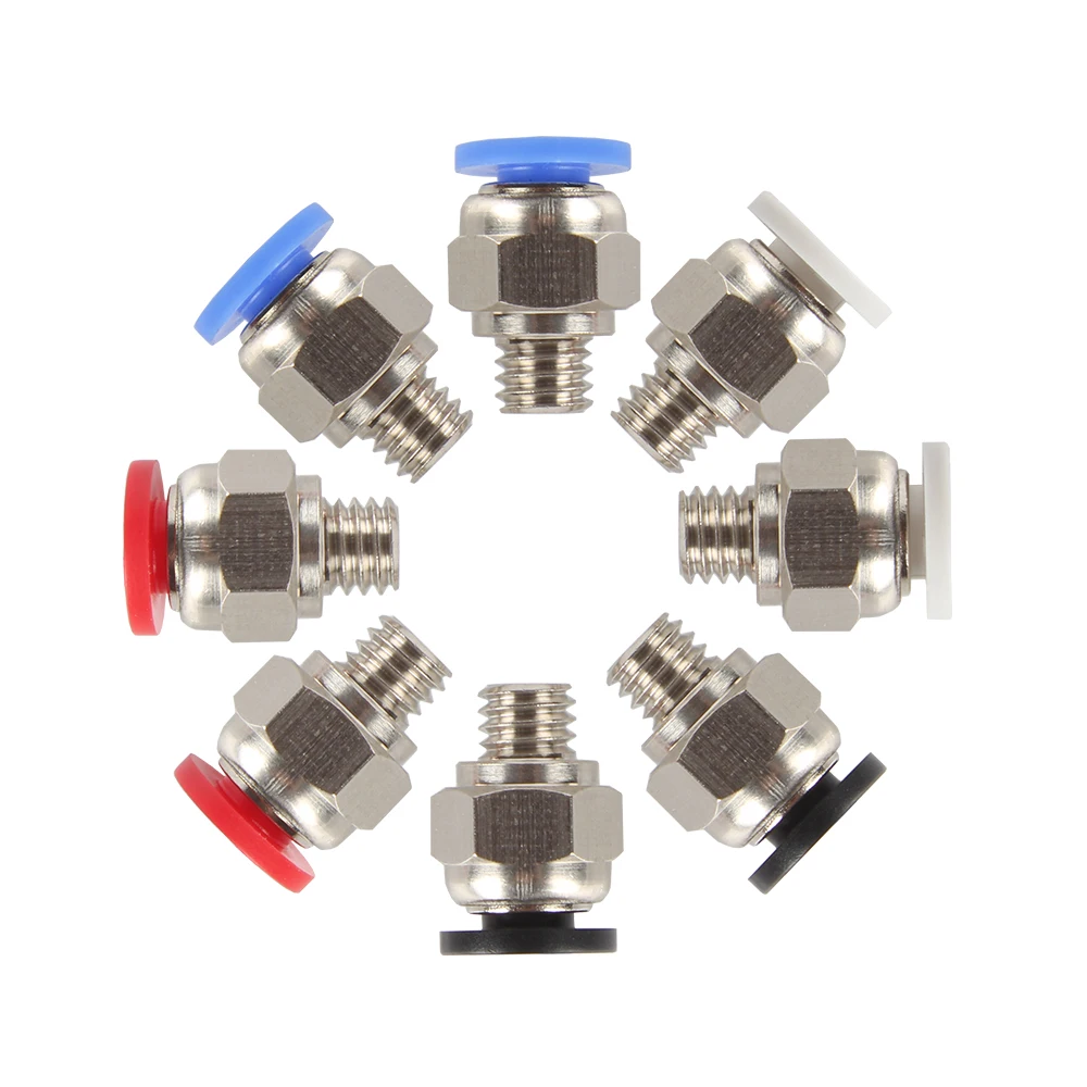 XCR3D piezas de impresora 3D PC4-01 accesorios neumáticos rectos adaptador de alimentación V6 4*2 tubo de PTFE de alimentación para Hotend E3D 1,75mm - imagen 5