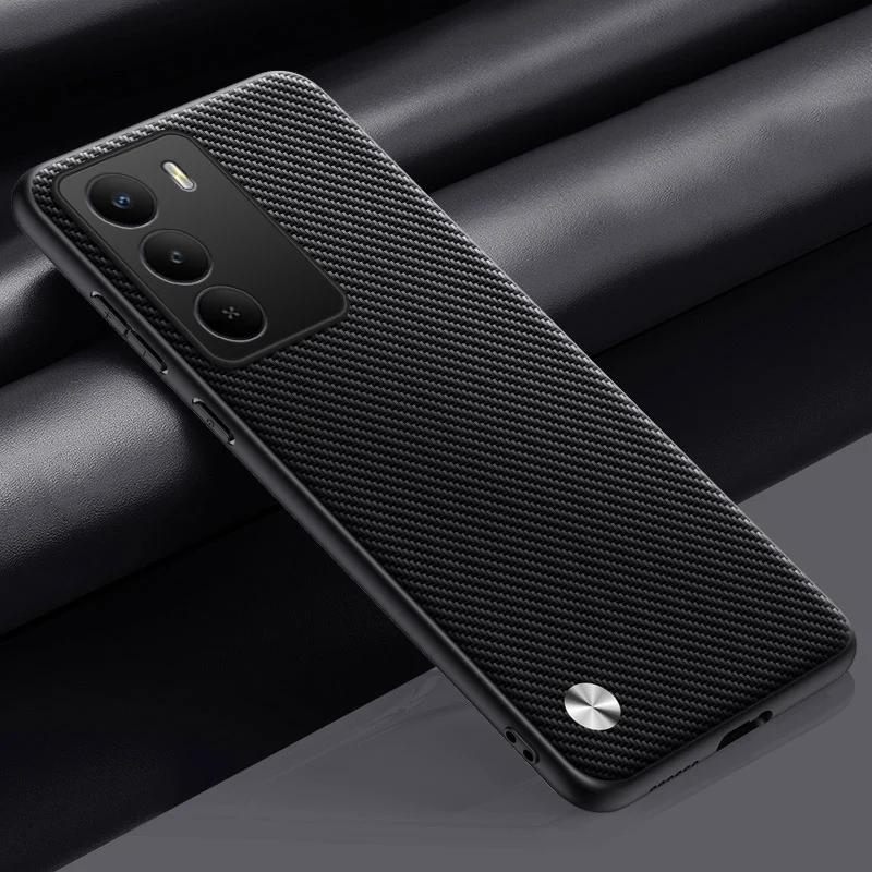 Funda de cuero para Oppo Realme 14x 5G Global fibra de carbono protección de silicona dura a prueba de golpes funda de teléfono OppoRealme14x RMX5020 - imagen 2