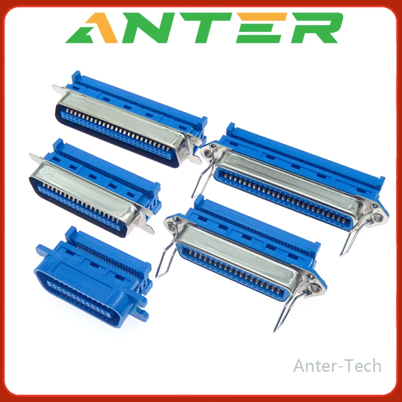 Conector centrónico serie 57, 1 piezas, 36P, 50P, macho, hembra, tipo IDC, puerto de impresora de montaje para Cable de cinta