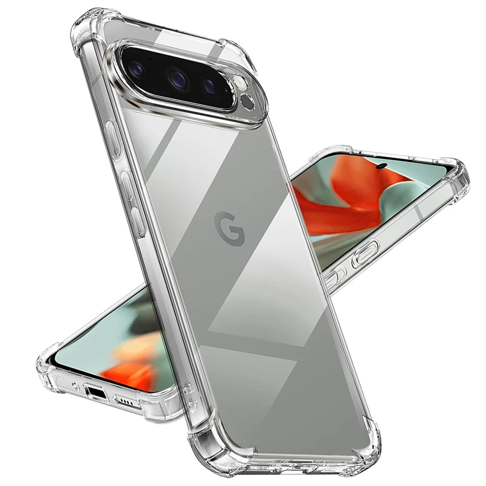 Funda suave ultrafina de silicona a prueba de golpes para Google Pixel 9A 9 ProXL 8 8A 7 7A 6 6A Pro XL 5 cubierta trasera transparente carcasa transparente