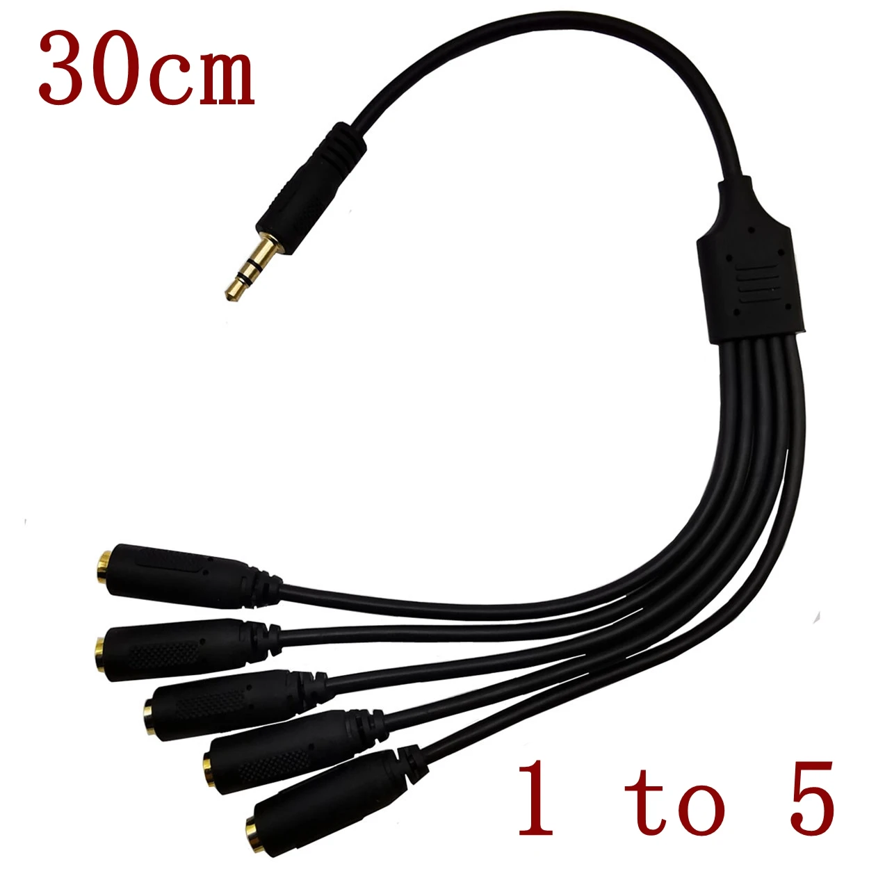 Adaptador divisor de audio 3,5mm macho a triple hembra