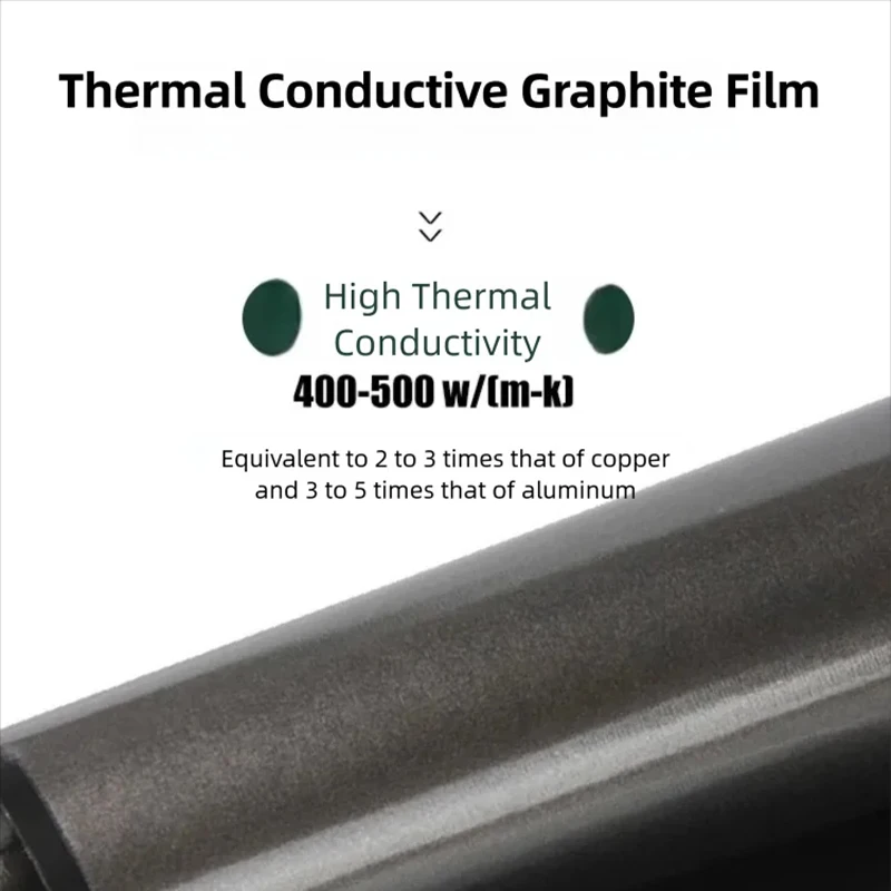 Almohadillas de disipación de calor de grafeno de alta eficiencia, película de disipación de calor de grafeno con respaldo adhesivo para CPU, PC y teléfono móvil - imagen 2