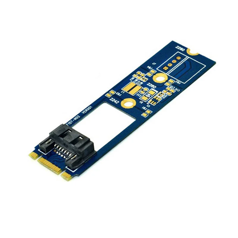 Adaptador M2 a SATA, tarjeta elevadora convertidora + Cable SATA3.0, longitud 2280, protocolo SATA NGFF M.2, llave B + M a placa de 7 pines para ordenador PC - imagen 2