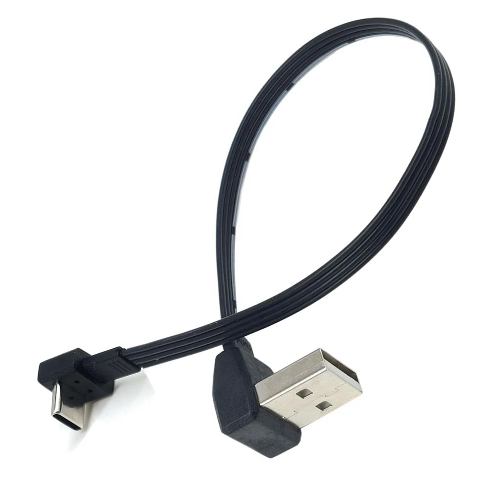 Ultra Kurze USB-C C-typ m dananlichen 90 °   voncja enlaces nach unten rechts zu USB 2,0 m Σnlichen daten kabel USB C-typ flach kabel - imagen 2