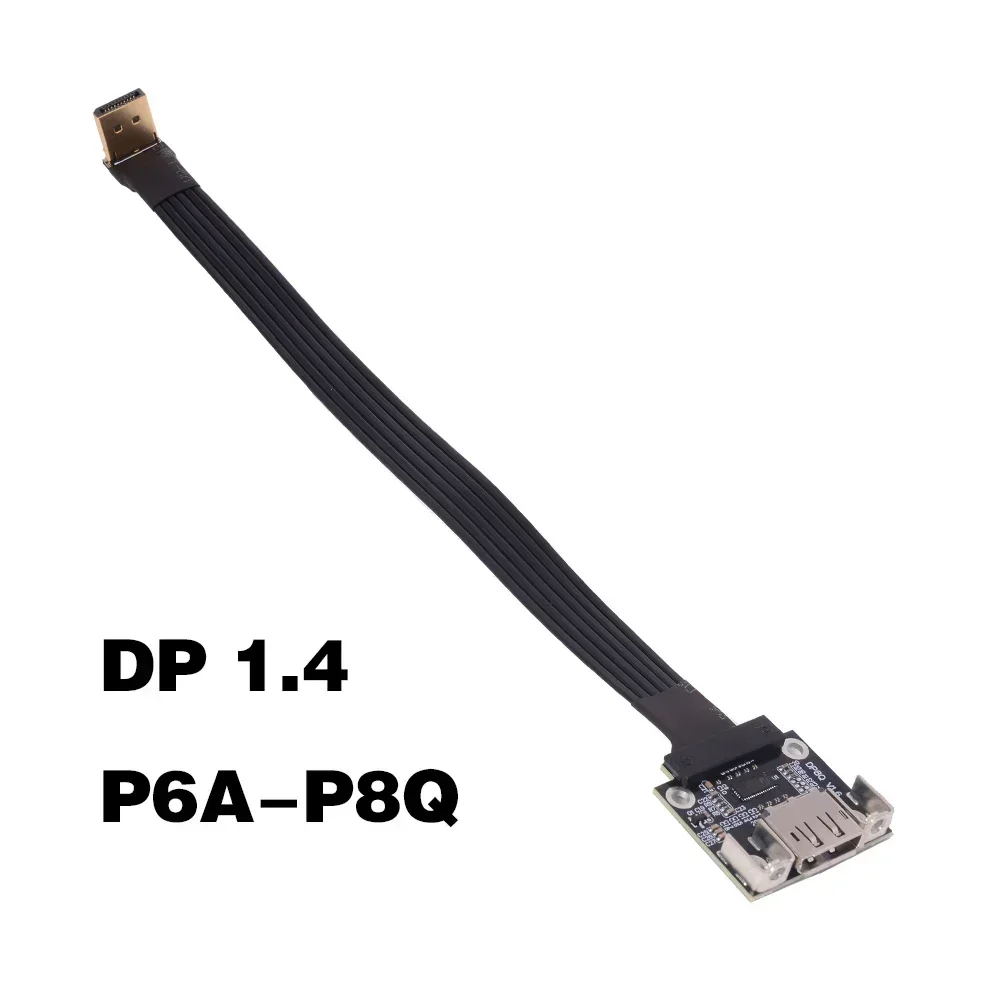 Cable plano DisplayPort 1,4 blindado 4K HDR 165Hz adaptador de puerto de pantalla vídeo PC portátil TV DP a DP1.4 extensor de cinta DisplayPort - imagen 4