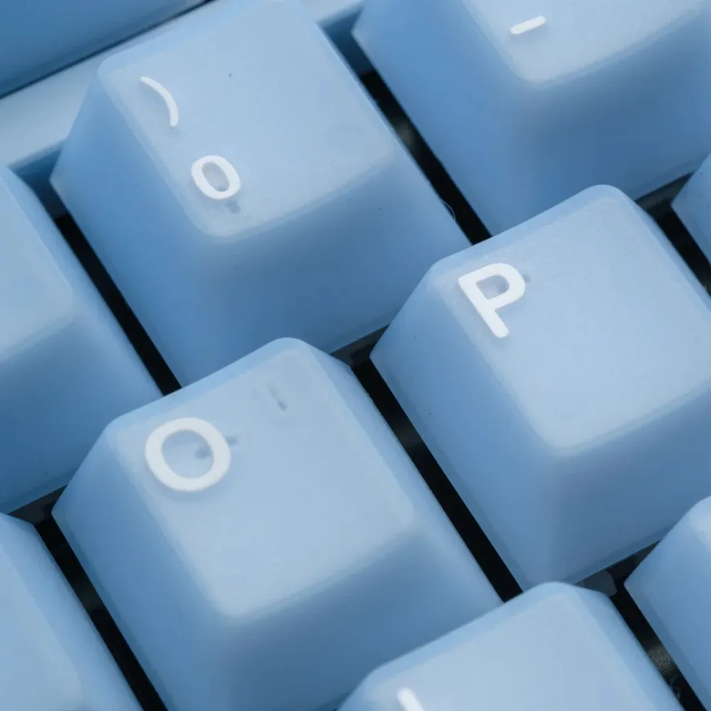 Juego de teclas con tema de Jade azul, 129 teclas ABS y PBT, tapa de teclado personalizada en azul y blanco, perfil de cereza, teclas para teclado mecánico