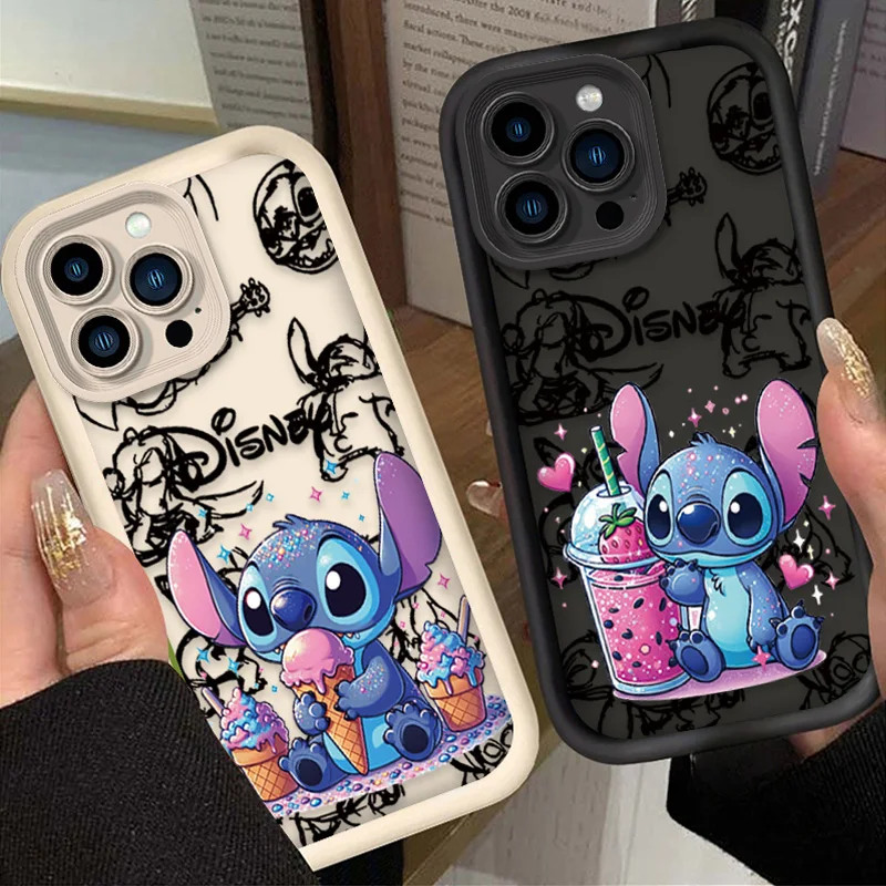 Funda de teléfono Y2K con bonitos dibujos de Stitch para Xiaomi Redmi Note 9 9S 10 10C 11 12 12C 13 13C 14C A3 K30 K40 K50 Pro Plus 4G 5G - imagen 2