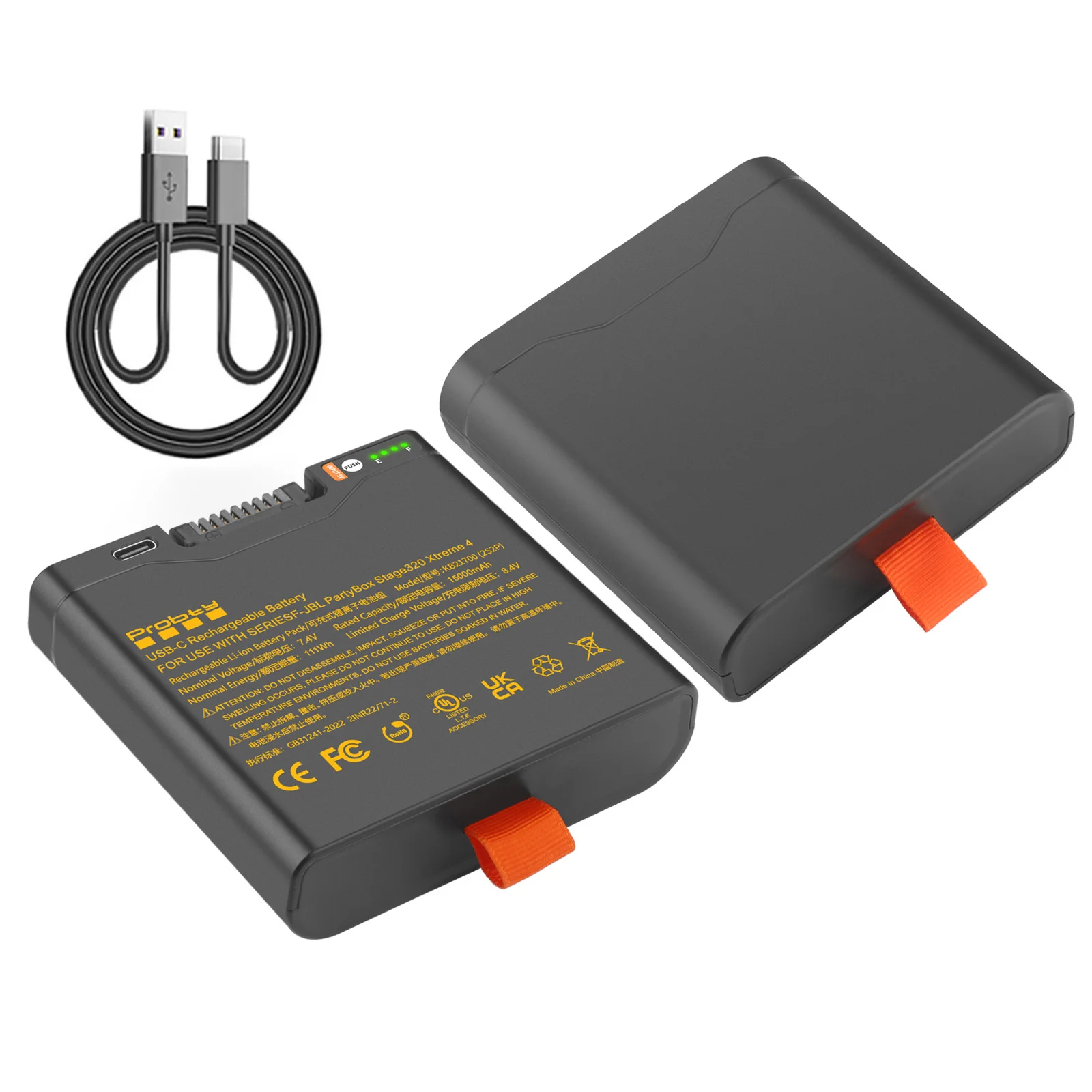 Batería de repuesto para JBL Xtreme 4, 15000mAh, para altavoz portátil JBL PartyBox Stage 320 y Xtreme 4, con puerto tipo C