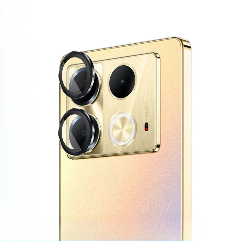 1 Juego de película protectora de lente para Infinix Note 40 4G 5G, protectores de cámara con anillo de Metal para lente de cristal Infinix Note40 - imagen 2