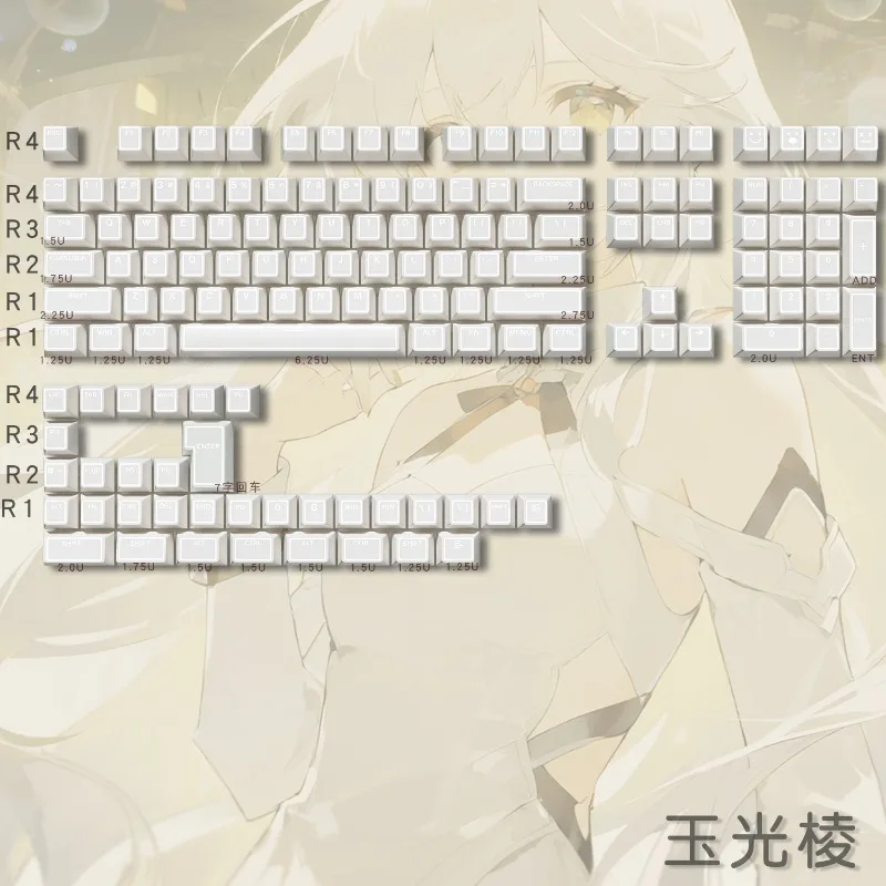 Teclas con tema de Jade, perfil de cereza, 142 teclas, teclas personalizadas ABS para PC, Pbt Doubleshot para diseños de teclado mecánico, como 61 87 - imagen 4