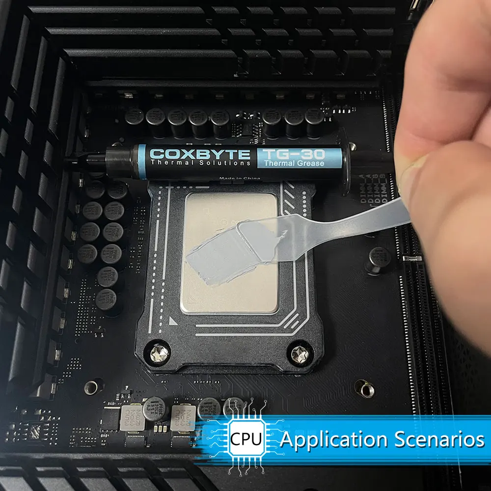 Coxbyte TG-30, pasta térmica de 2,2g, grasa de silicona conductora térmica para gráficos de portátiles, CPU, GPU, Chips de ventilador de refrigeración - imagen 5
