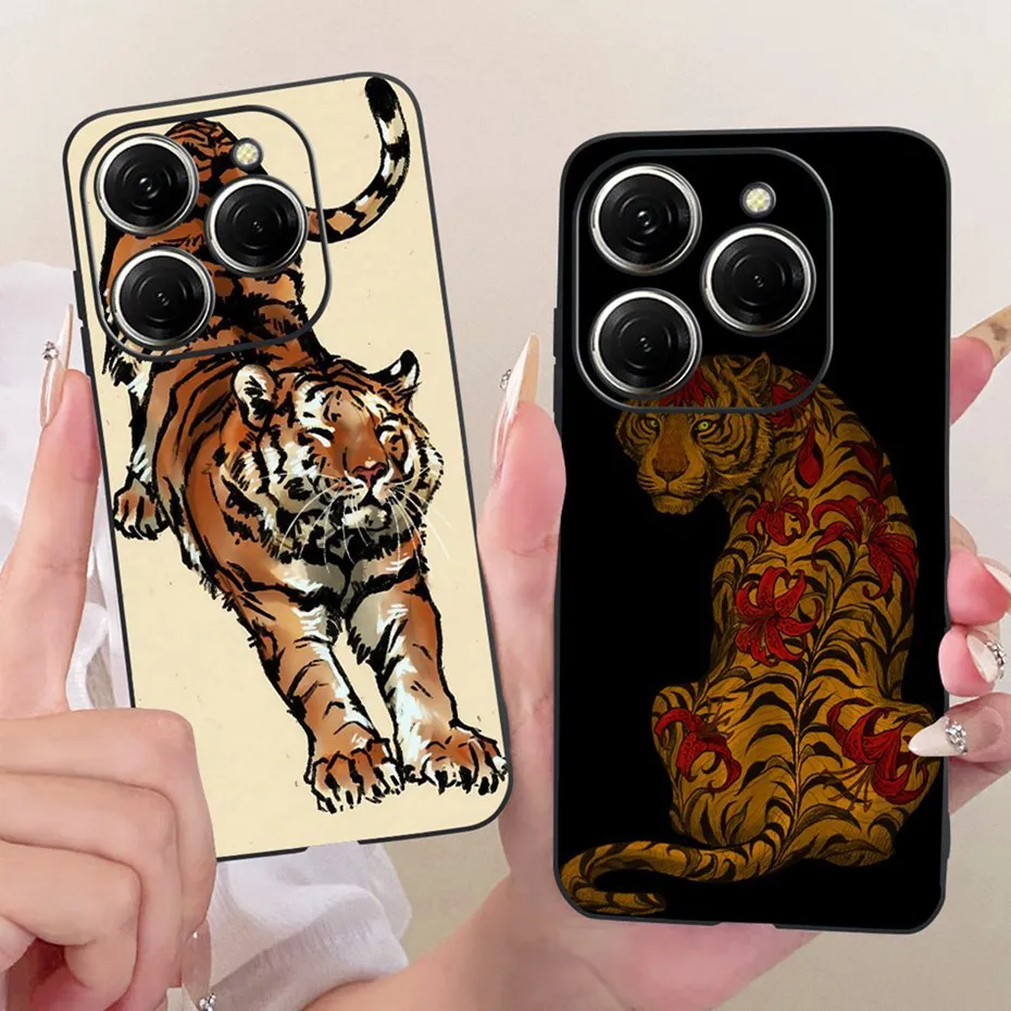 Funda de diseño moderno para Tecno Spark 20 Pro 20C 20 4G, funda suave de silicona negra para Tecno Spark20 Spark20C 20Pro - imagen 3