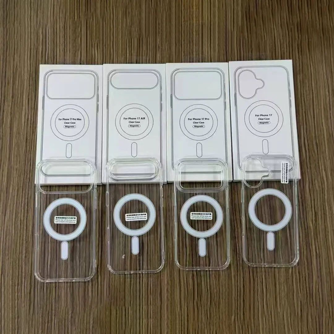 Venta al por mayor funda magnética para iPhone 17 Pro Max Air 17Pro funda transparente a prueba de golpes Mag-safe carcasa de carga inalámbrica 10 unids/lote - imagen 2