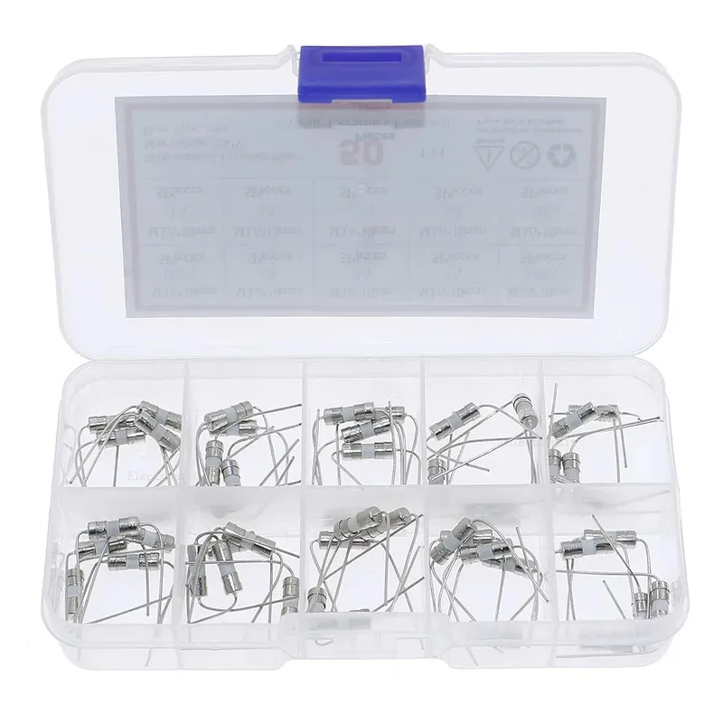 50 Uds 10 valores 3,6x10mm con un pin Kit surtido de tubos fusibles cerámicos de rotura rápida 0.5A 1A 2A 3A 3.15A 4A 5A 6.3A 8A 10A - imagen 3