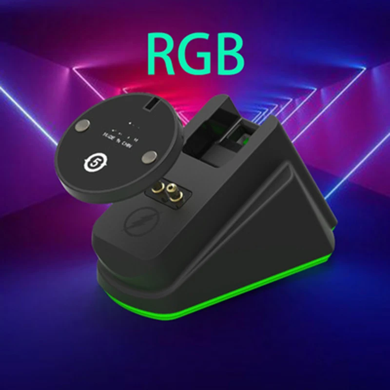 Base de carga de energía RGB de plástico para Logitech G Pro X, ratón inalámbrico superligero, G903, G502, G703