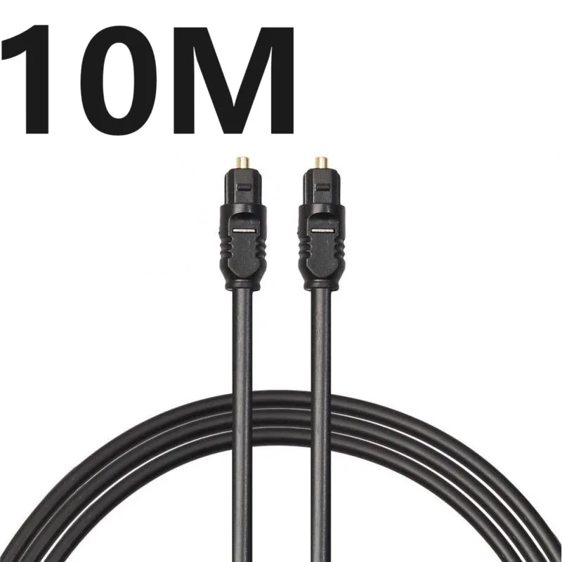 Cable de Audio óptico Digital SPDIF MD DVD TosLink, Cable de plomo chapado en oro, conexión a DVD CD, 1m, 3 m, 5m, 10m, 15m, 20m, 30m - imagen 5