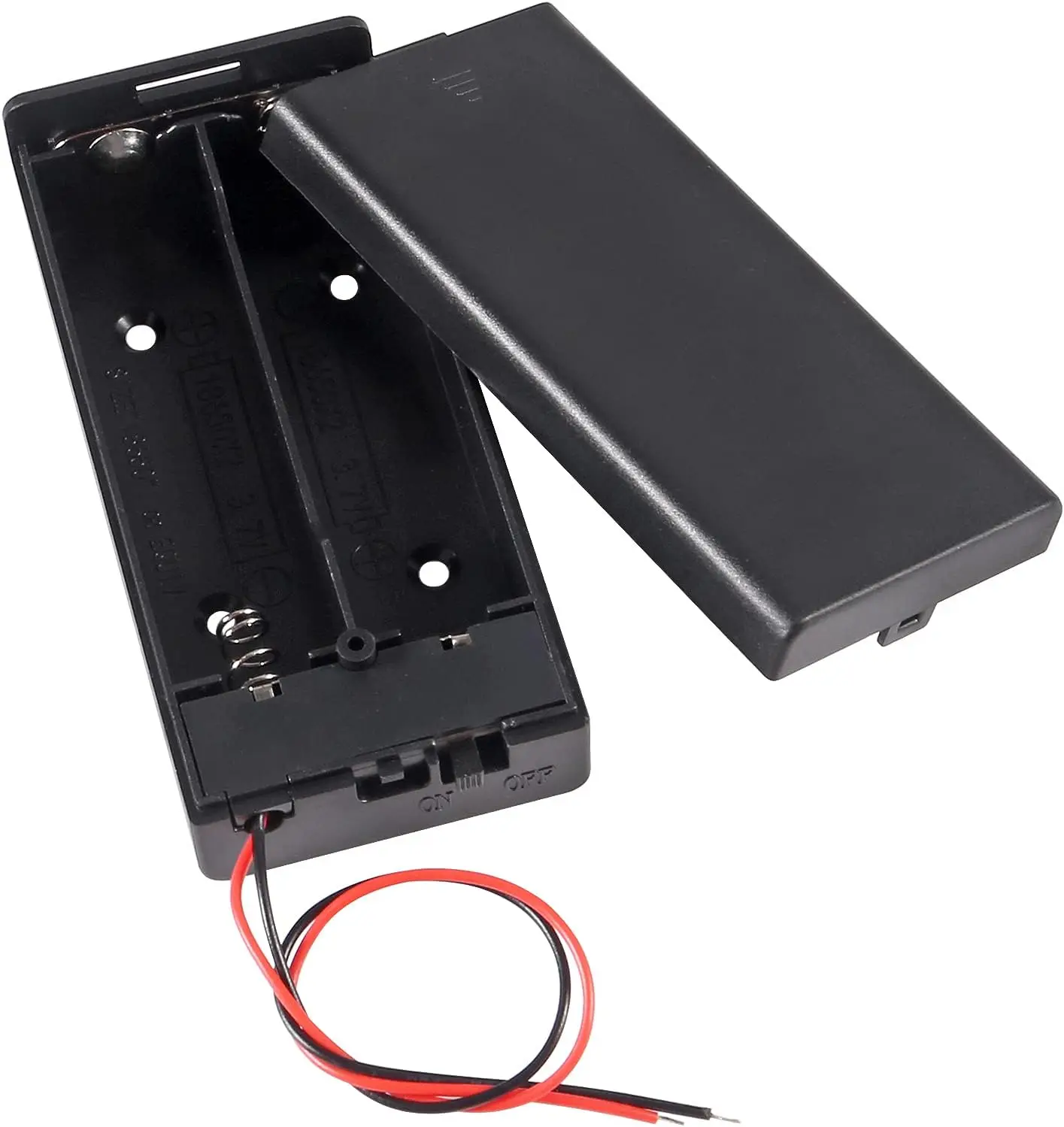 Caja de almacenamiento de batería 18650, 5 piezas, 2 ranuras X 3,7 V para 2x18650, contenedor con interruptor de encendido/apagado, 2 ranuras con interruptor - imagen 5