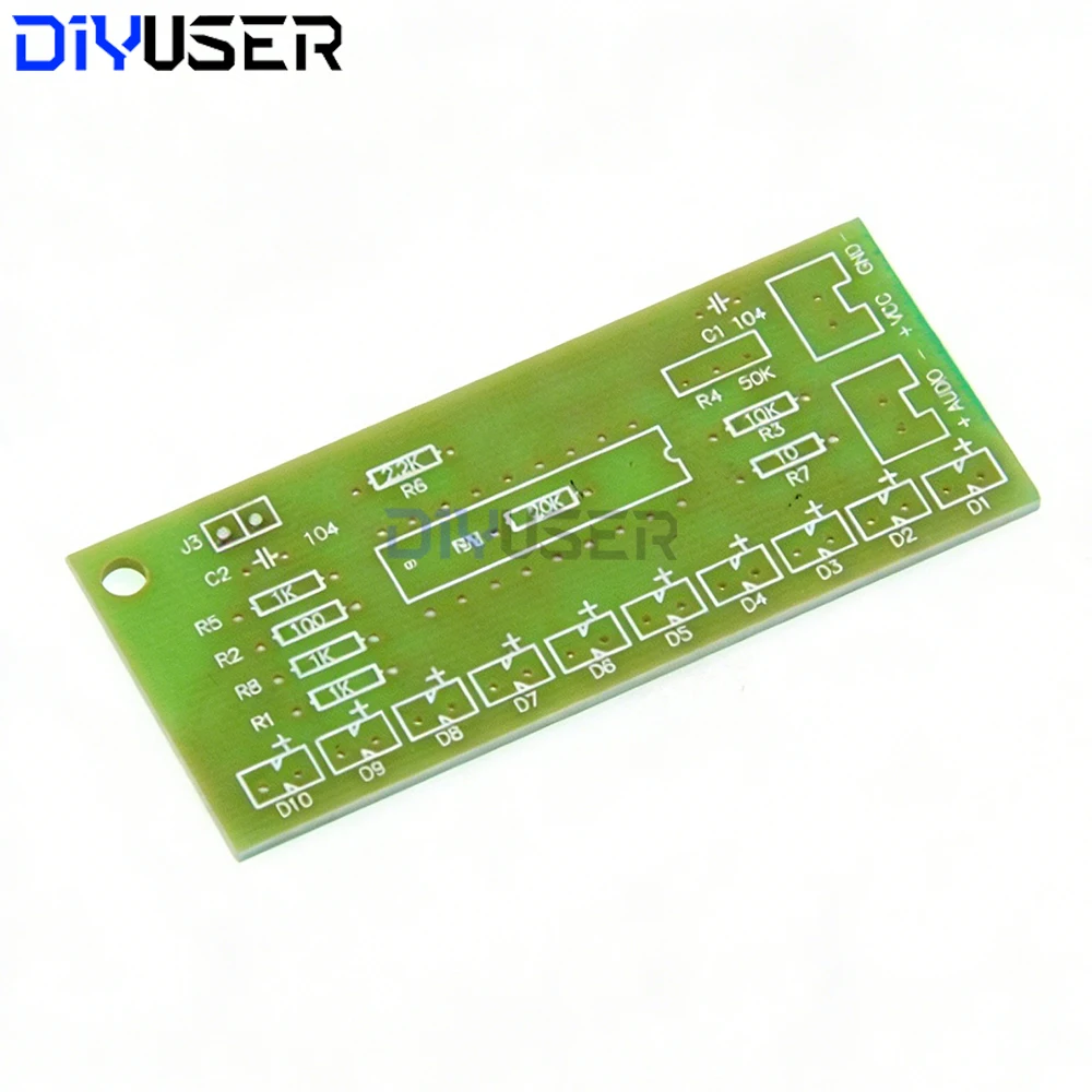 Kit de indicador de nivel de audio LM3915, medidor de VU de 10 LED para amplificador, sistema estéreo, pantalla de potencia, proyecto de soldadura DIY - imagen 2