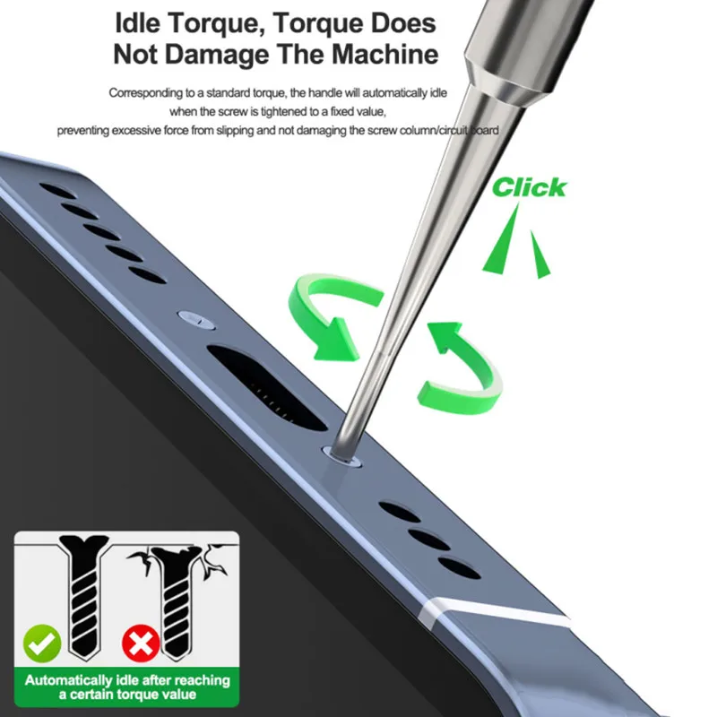 RELIFE RL-726A Destornillador de torsión 3D antideslizante para teléfono móvil y tableta Herramientas de reparación de computadoras Herramienta de reparación de desmontaje IP17 - imagen 4