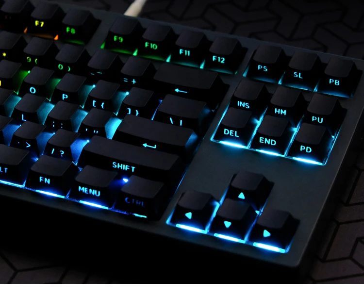 Teclas retroiluminadas laterales negras de 130 teclas, teclas PBT de perfil OEM para teclado mecánico MX Switch 61/104/68/87/98 ISO - imagen 3