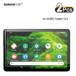 Protector de pantalla de vidrio templado HD a prueba de arañazos, película protectora dura para tableta DORO 10,4, 2 piezas