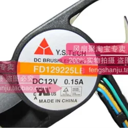 1 Uds Y.S.TECH FD129225LB 12V0.15A PWM ventilador silencioso 9CM 9225