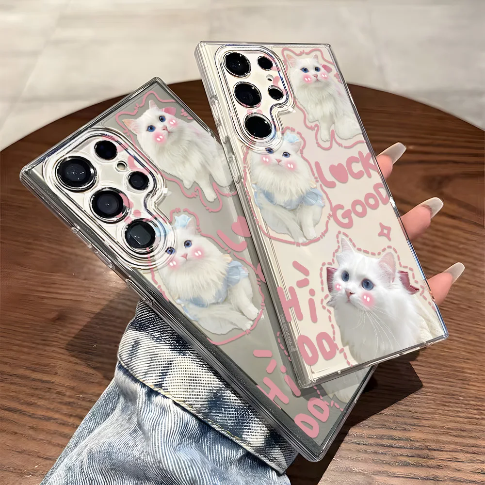 Funda de teléfono de gato para Samsung A56 5G Galaxy A55 A36 A26 A16 A15 A34 A35 A33 A53 A54 A25 A06 A05s A05 A14 A13 Funda suave de TPU - imagen 4