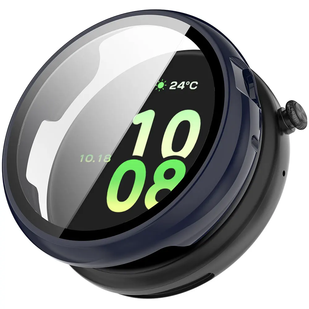 Vidrio templado + funda para Honor Watch Fit Protector de pantalla de 44mm cubierta de reloj de parachoques integral de PC dura para Honor Watch Fit IVY-B39 - imagen 3