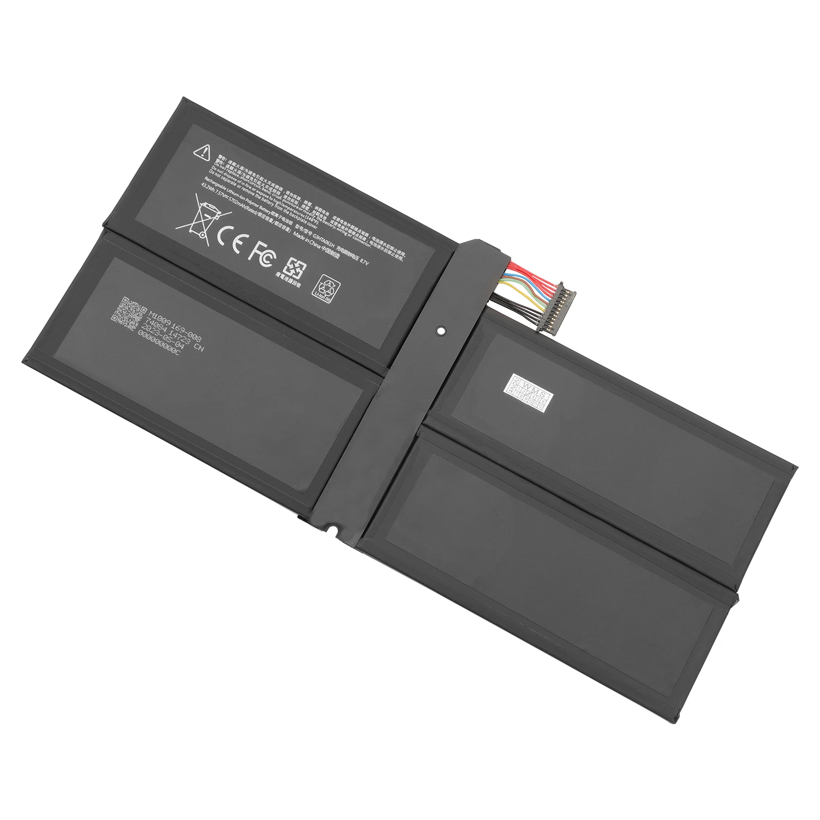 YOOFAN Batería de tableta ZEDI G3HTA061H DYNM03 para Microsoft Surface Pro 7 1866 2019 12,3 "7,57 V 43,2 WH/5702 mAh - imagen 3