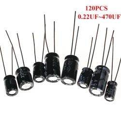 Kit Condensadores Electrolíticos Aluminio 16-50V 1-470µF Proyectos Electrónicos