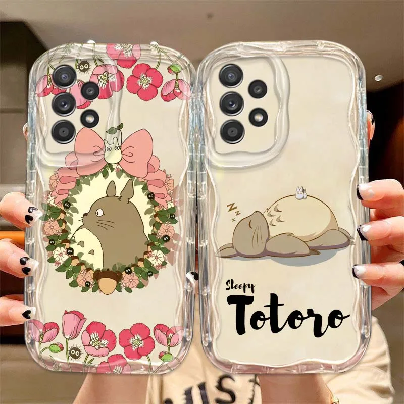 Funda de mi vecino Totoro para Samsung Galaxy S25 S24 S23 S22 S21 S20 Ultra Plus FE Lite Wave Oil funda de teléfono