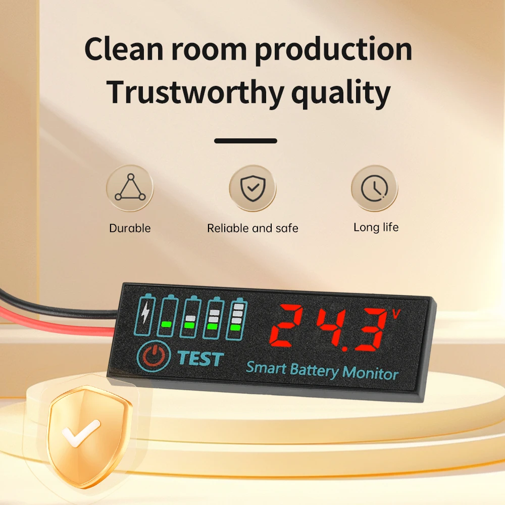 Indicador de capacidad de batería de litio DC7 ~ 55V, pantalla Digital LED, probador de batería, voltímetro, indicador de carga, Monitor de batería inteligente - imagen 3