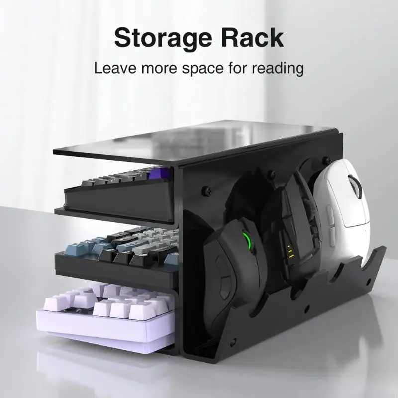 896f Moderno teclado acrílico Matón Organice y limpie elegante Desk Teckboard Stand Soportes Ratinta almacenamiento del - imagen 2