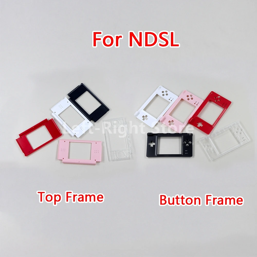 1 Uds. Para NDSL, botón superior, marco de pantalla LCD inferior, carcasa frontal y trasera, carcasa de plástico para consola DS Lite