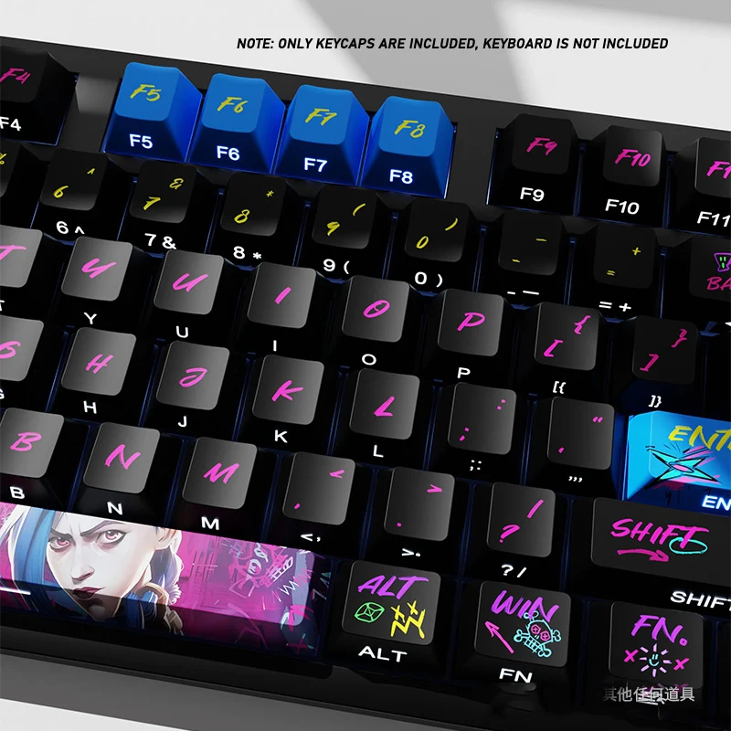 Teclas de teclado Jinx, 125 teclas, teclas personalizadas para juegos por sublimación Cherry Pbt - imagen 2