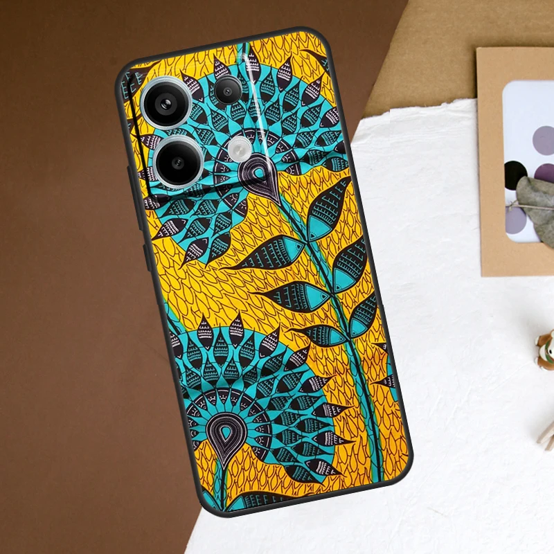 Funda estampada de tela de estilo africano para Xiaomi Redmi Note 13 Pro Plus Note 12 11 9 10 11S 10S 12S Redmi 13C 10C 12C - imagen 3